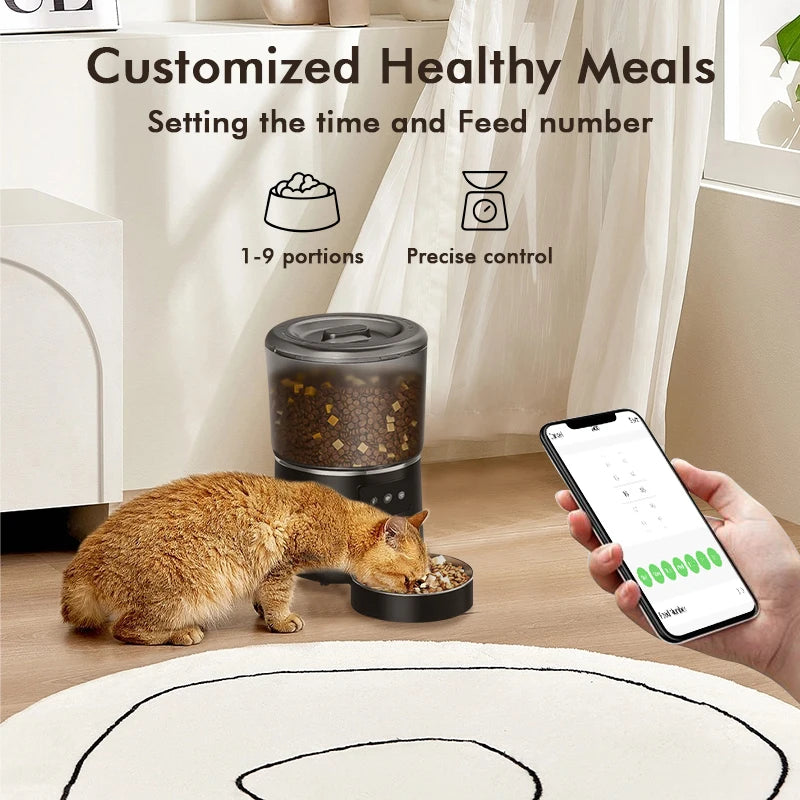 4L Automatic smart pet feeder for cats dogs multiple pets