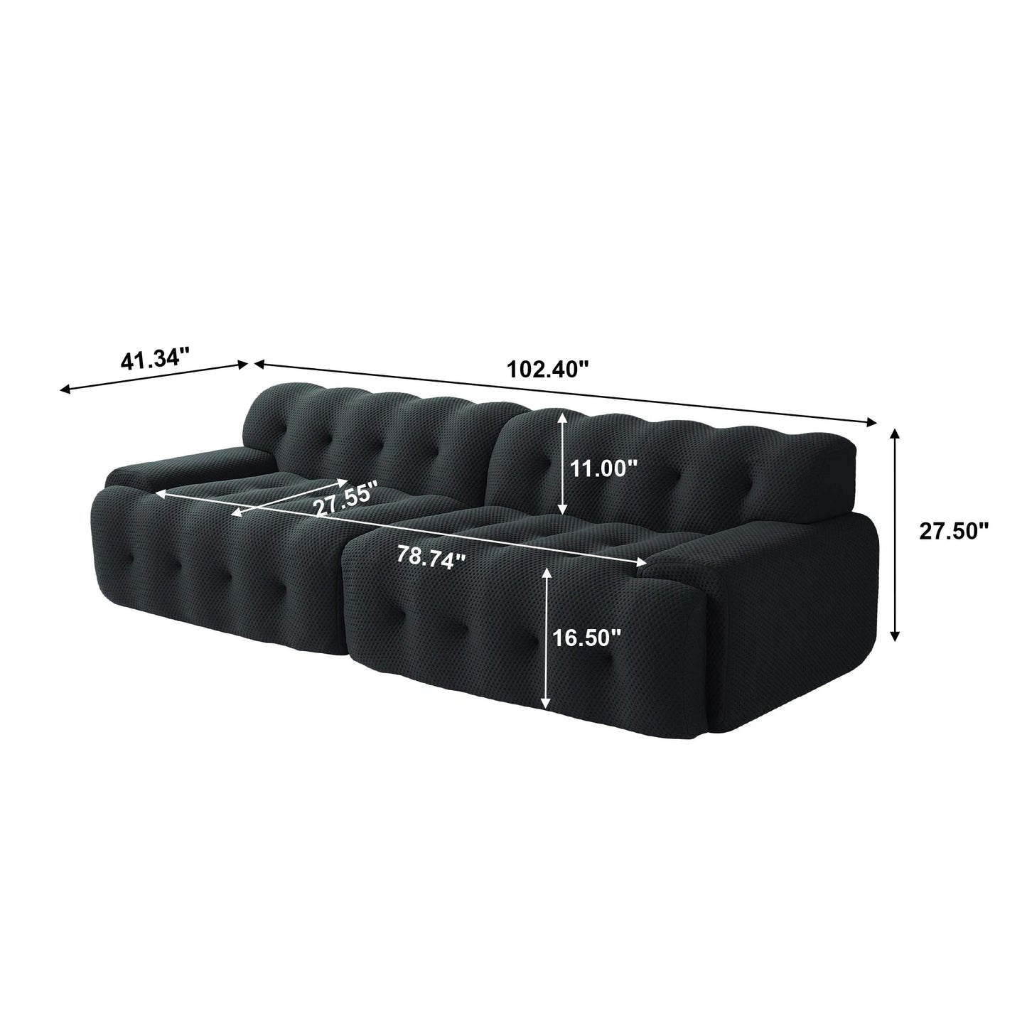 102.4inch Oversized Modular Sectional Sofa