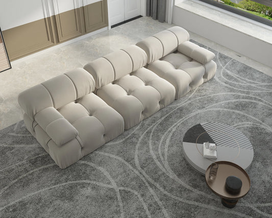 Modern Velvet Convertible Couches 3 Seats Living Room Sofa Sets for Office Apartment