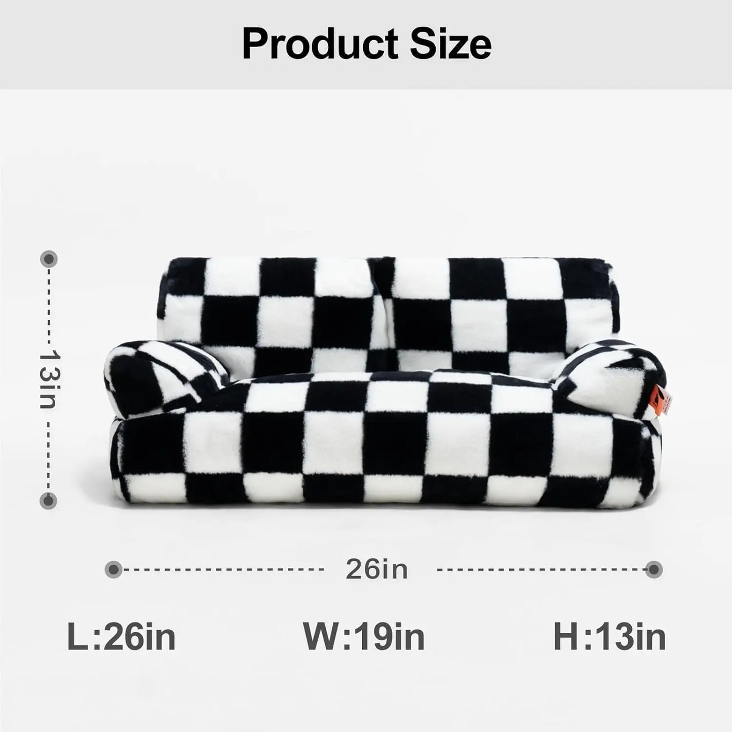 Pet Couch Bed 26×19×13 Inch Washable Cat Beds for Medium Small Dogs