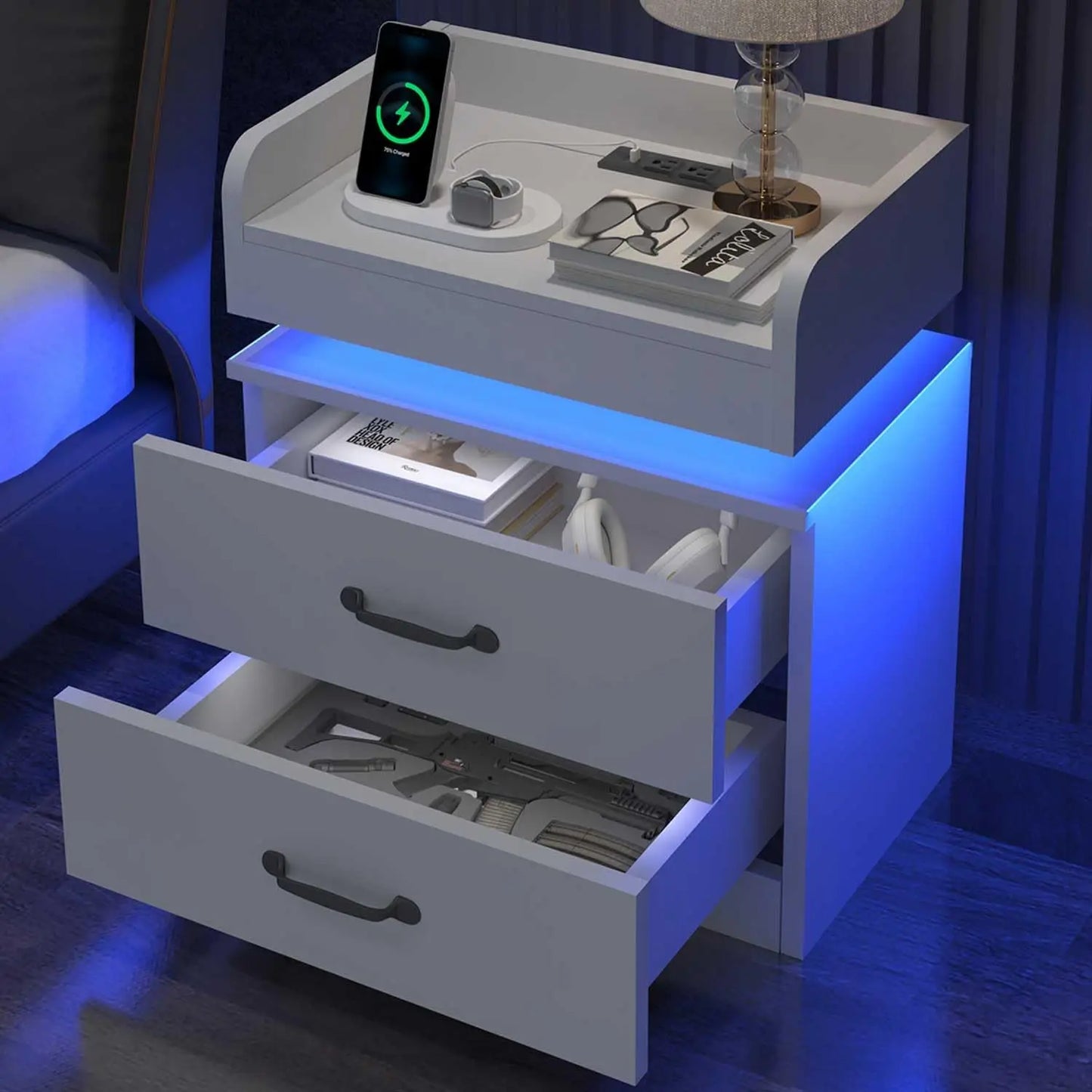Black Nightstand for bedroom