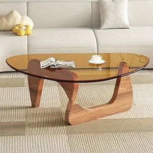 Small Mid Century Glass Top Coffee Table