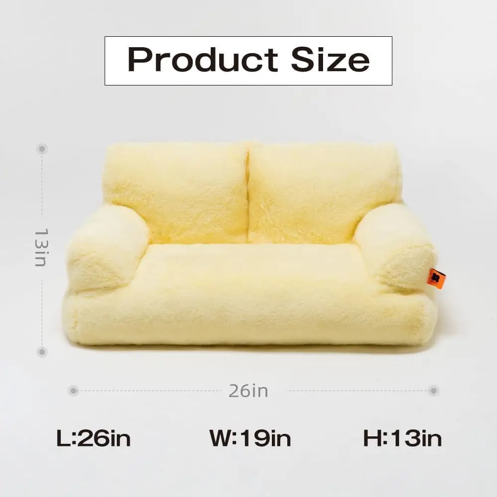 Pet Couch Bed 26×19×13 Inch Washable Cat Beds for Medium Small Dogs