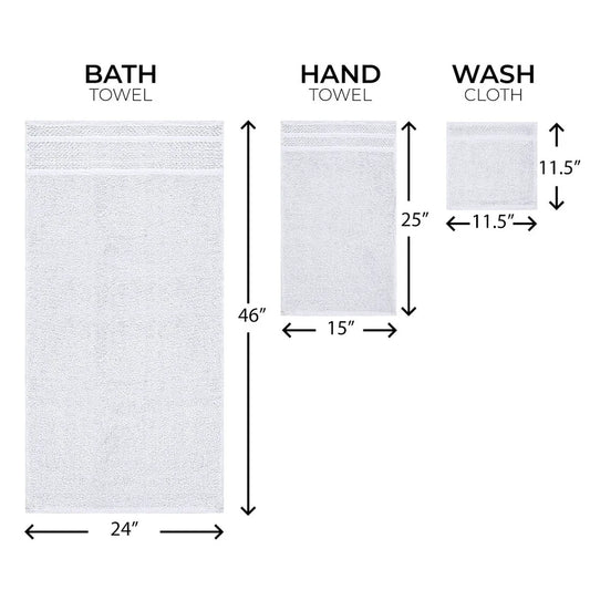 10 Piece Cotton Towel Set Soft Absorbent Quick Dry Bath Towels