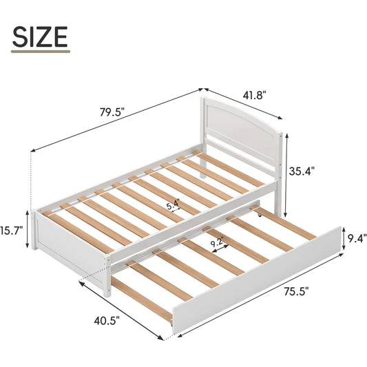 Solid Wooden Pull Out Bedframe