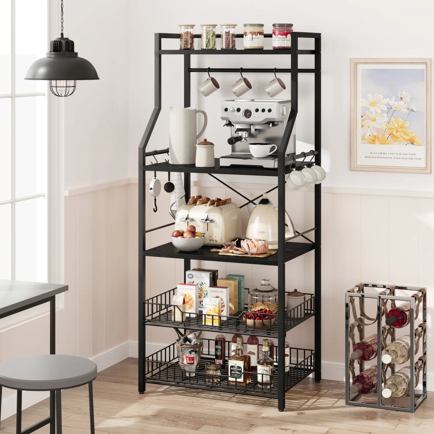 Bakers Rack with Microwave Oven Stand