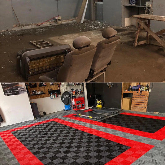 25PCS 1.8cm Thickness Garage Floor Mats Car Wash Room Floor Mat