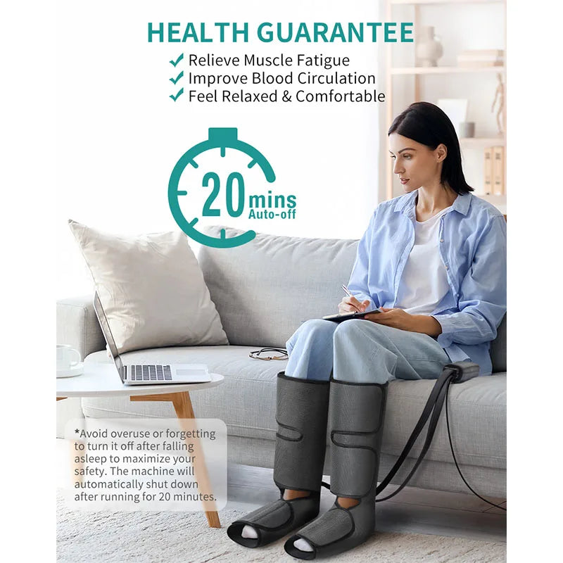 Nekteck Leg Massager Air Compression Calf Wraps Air Pressure Massage