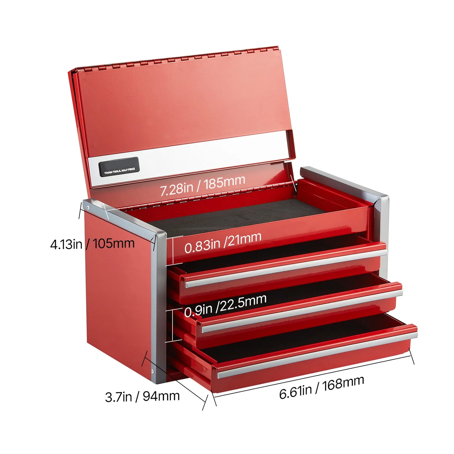 SucceBuy 8.6in 3 Drawers Tool Box