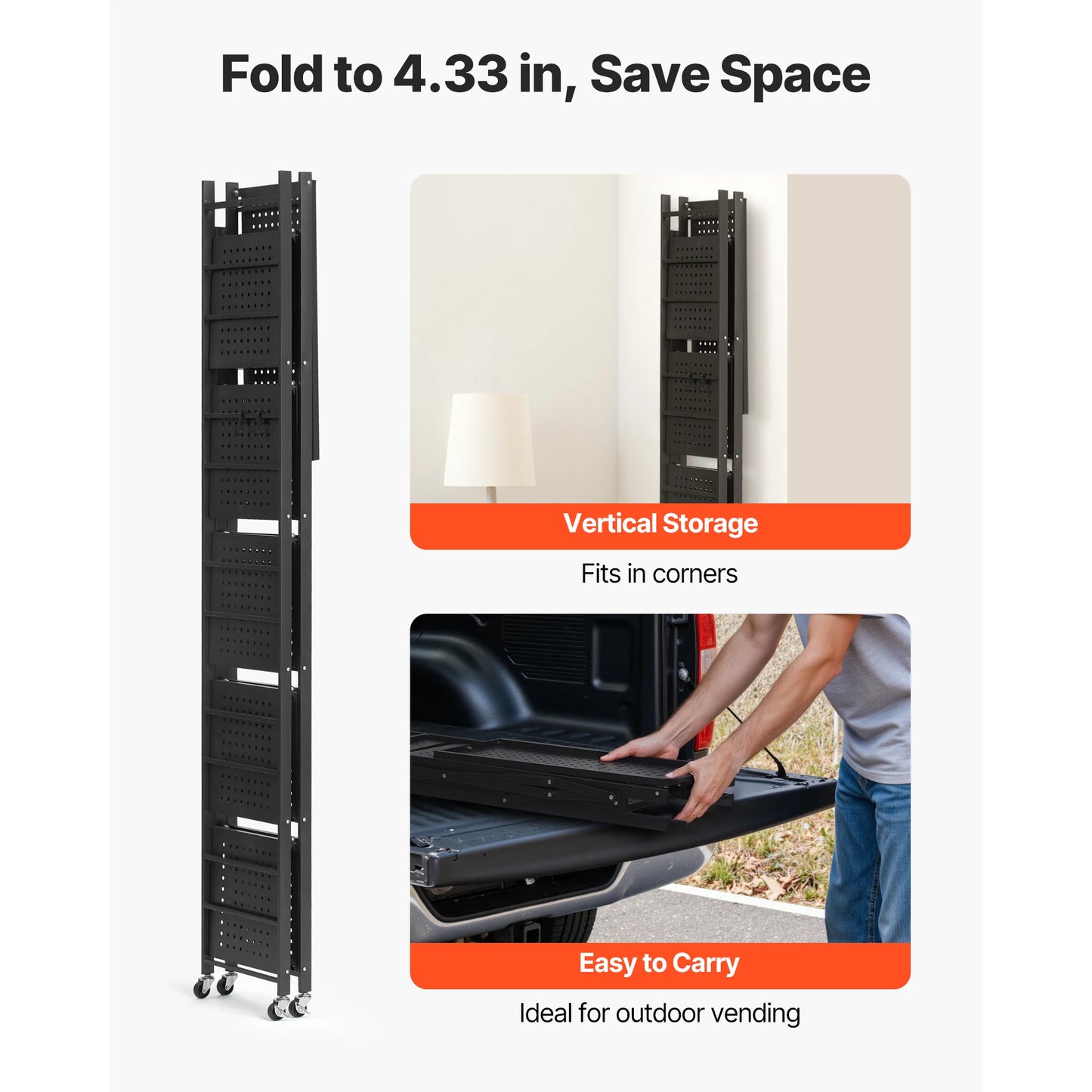 SucceBuy 6/5/4/3 Tier Black Shelving Unit Organizer for Garage Kitchen