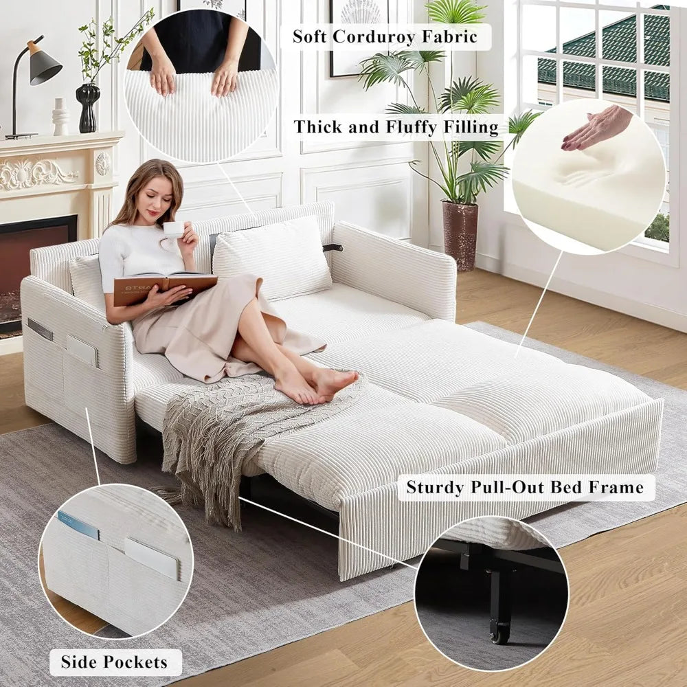 3-in-1 Convertible Futon Couch