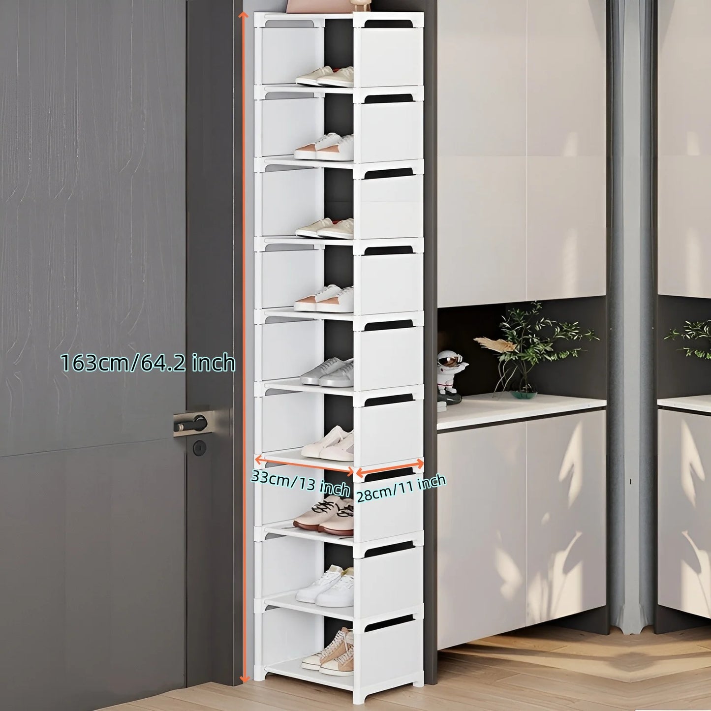 Simple Shoe Rack with  6-10 Tiers Shoe Storage Organizer
