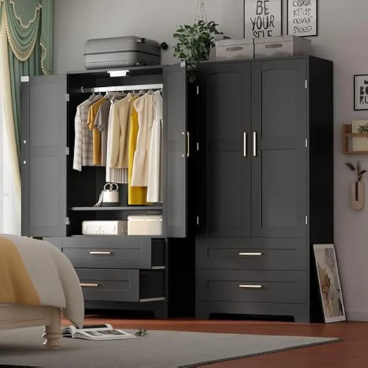 Freestanding Bedroom Armoire Clothing