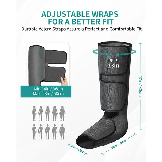 Nekteck Leg Massager Air Compression Calf Wraps Air Pressure Massage