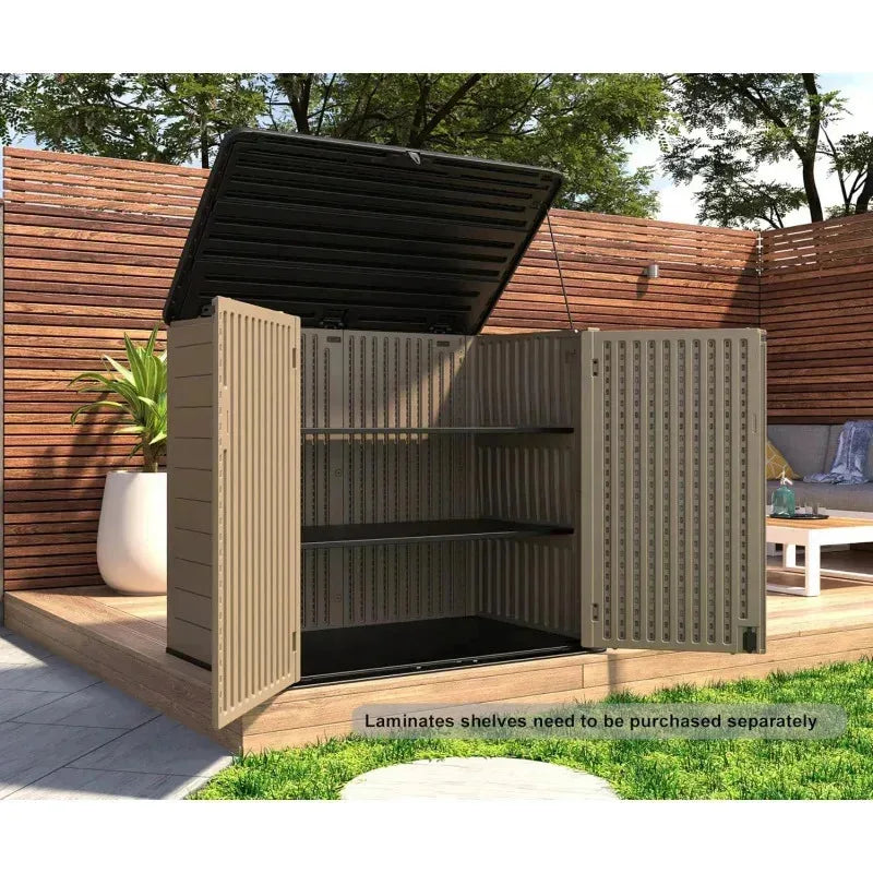 Weather Resistance.Multi-Purpose Outdoor Cabinet for Backyards and Patios