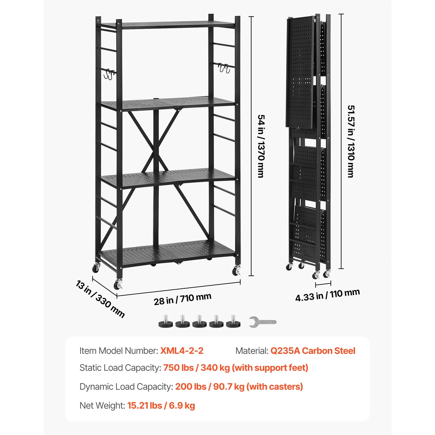 SucceBuy 6/5/4/3 Tier Black Shelving Unit Organizer for Garage Kitchen