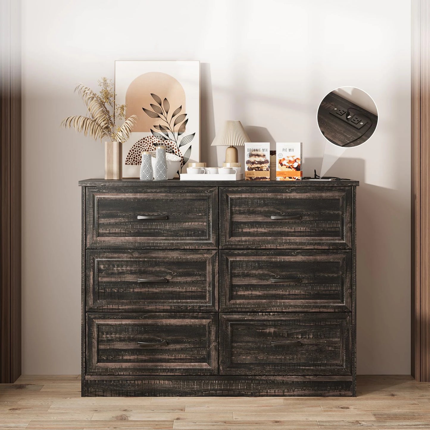 Wood Chest of Drawers