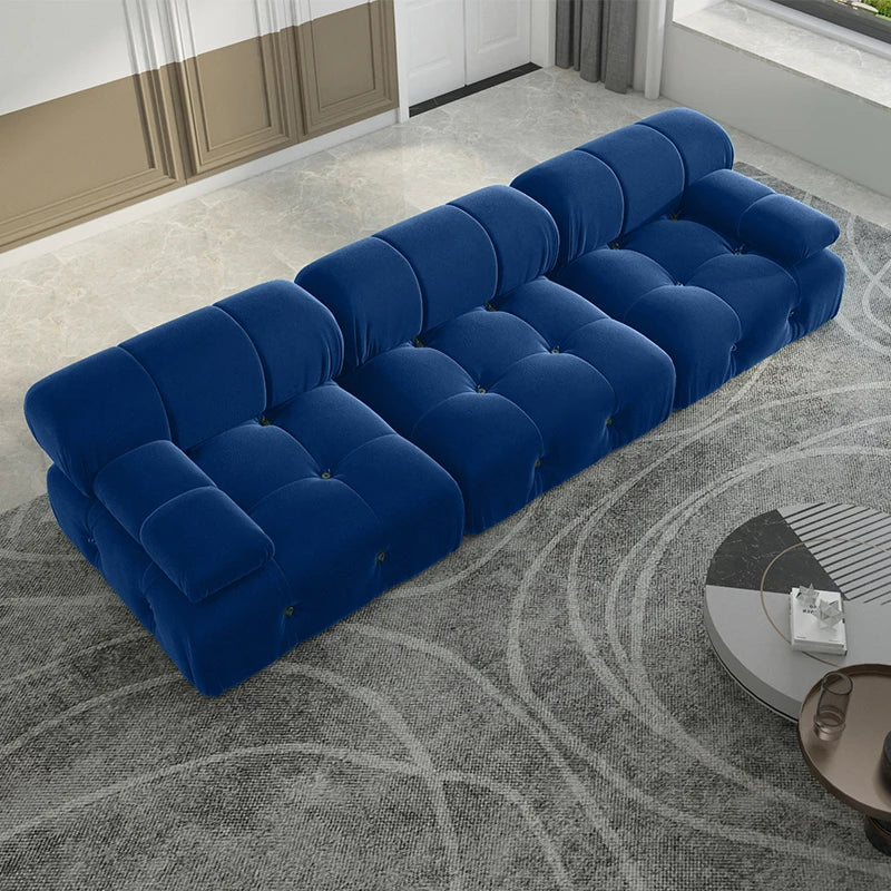 Modern Velvet Convertible Couches 3 Seats Living Room Sofa Sets for Office Apartment