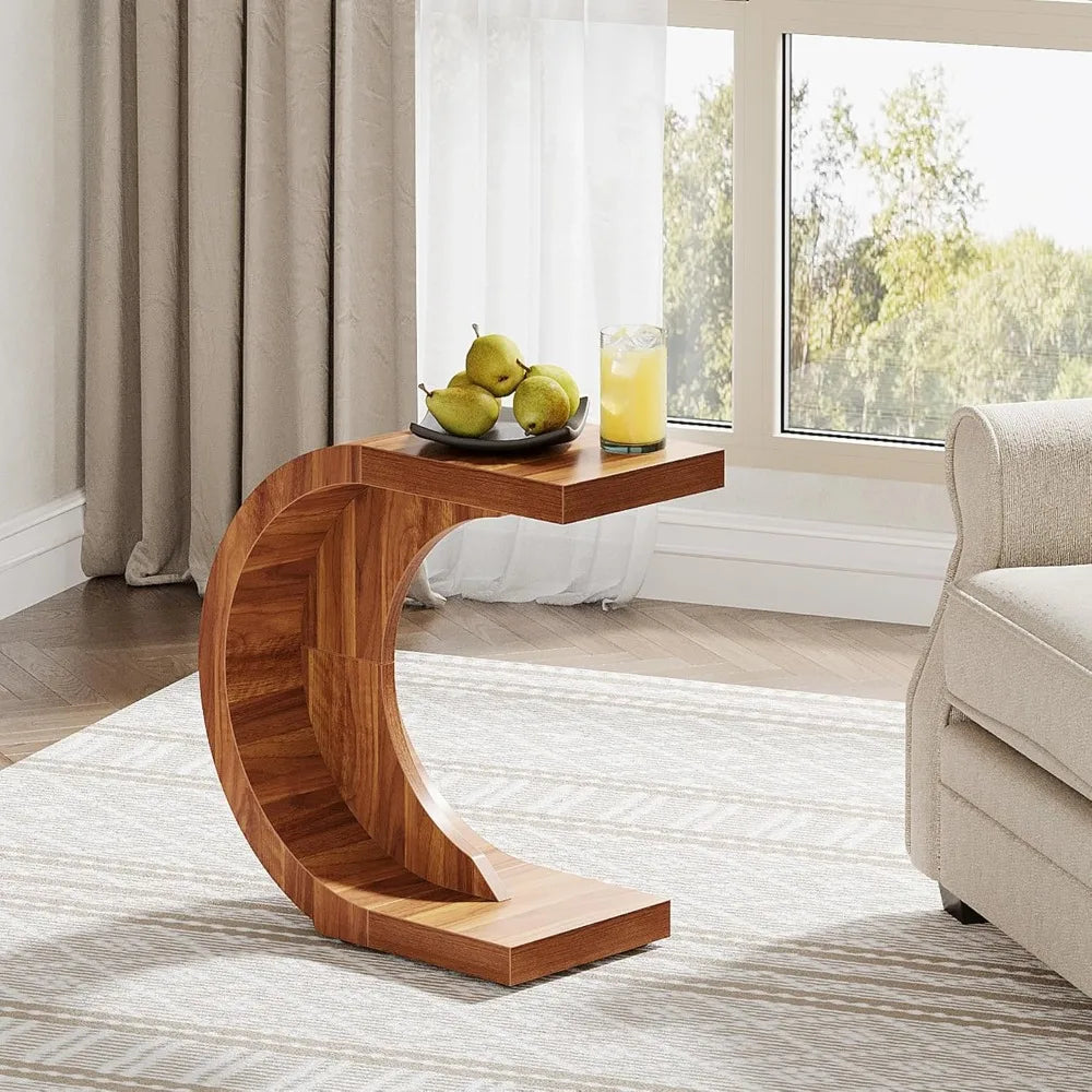 Set of 2, Rustic Compact Side Table for Couch