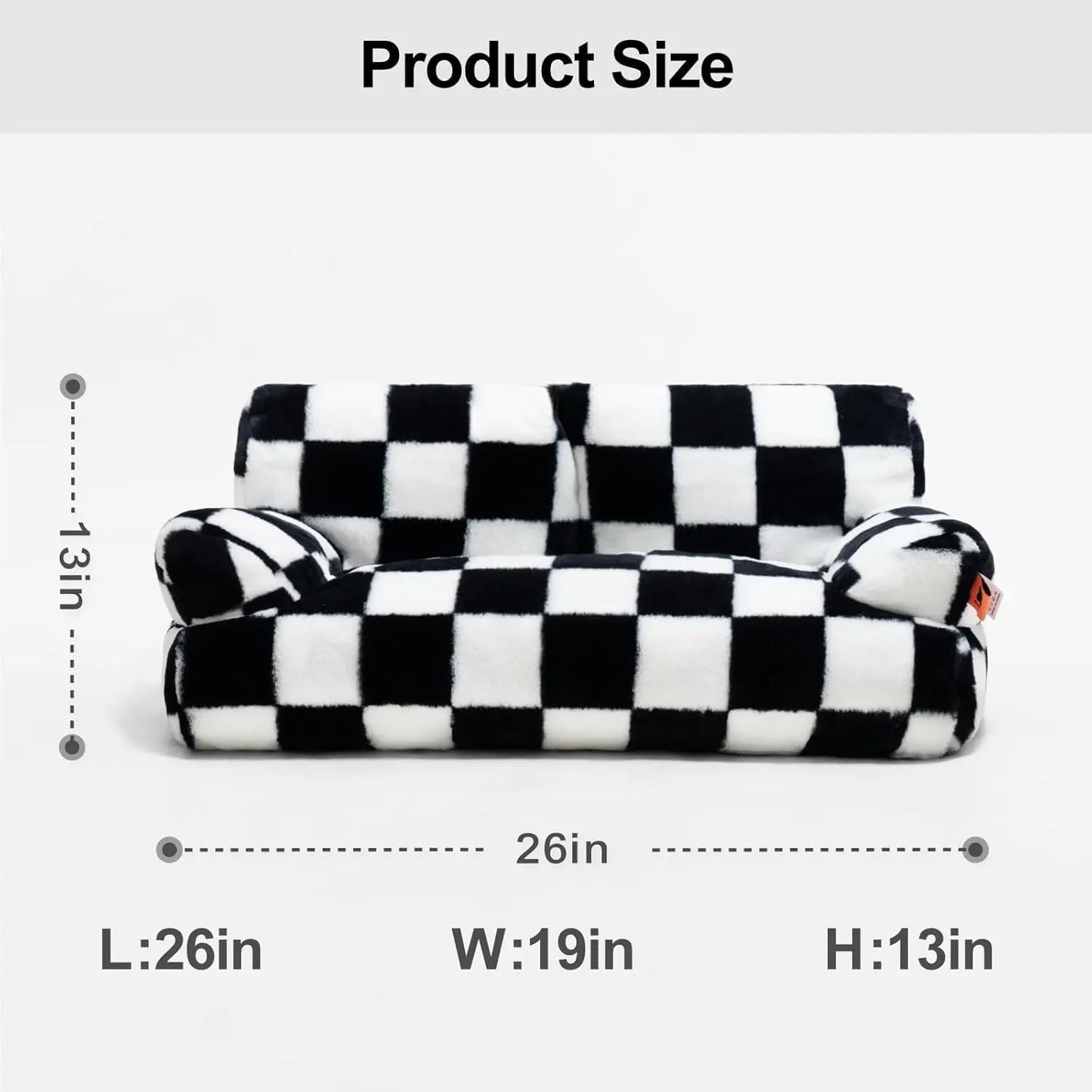 Pet Couch Bed 26×19×13 Inch Washable Cat Beds for Medium Small Dogs