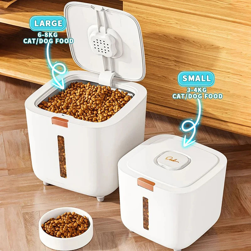 Large storage barrel food sealed moisture-proof cat food barrel storage for pet food