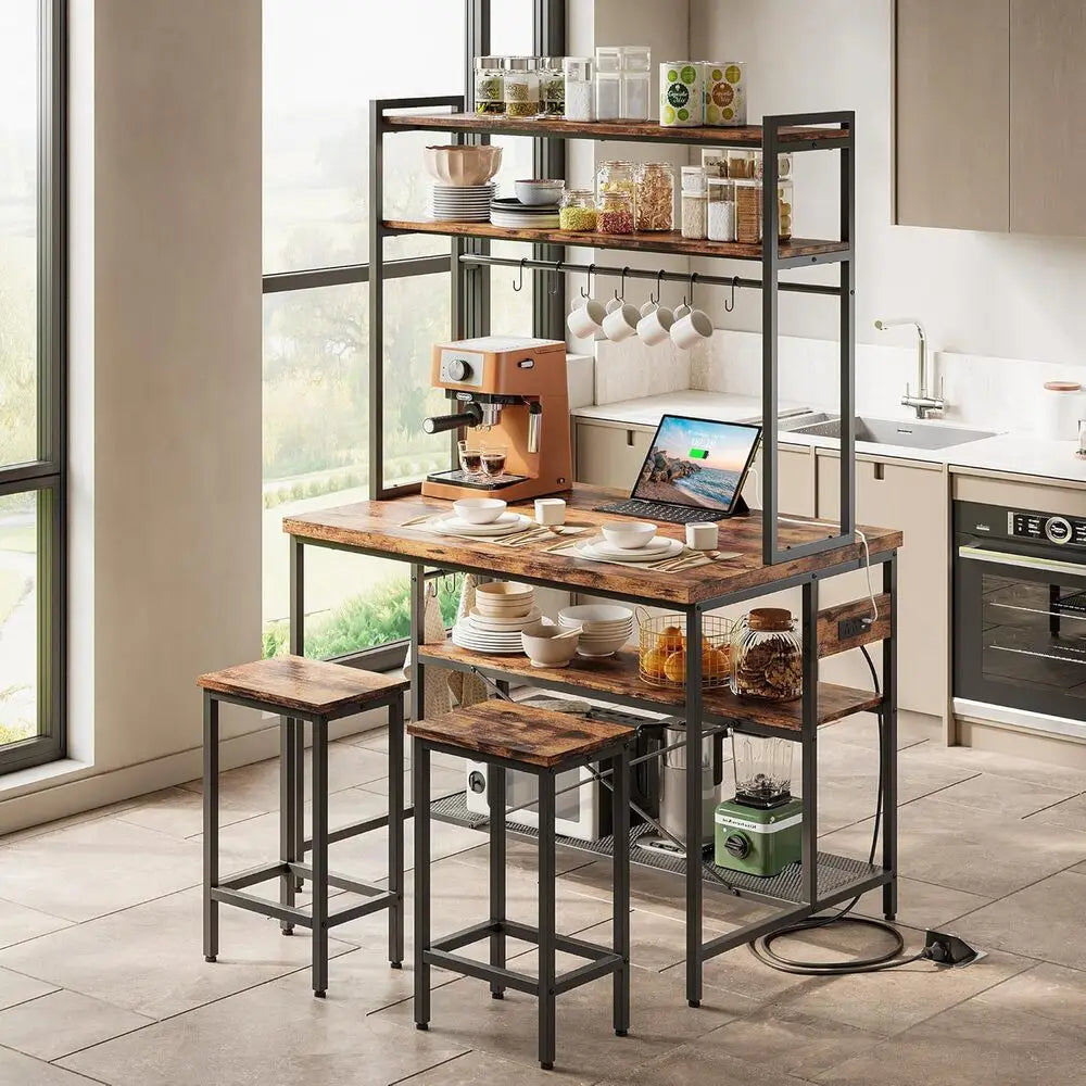 IRONCK Kitchen Island with Stools