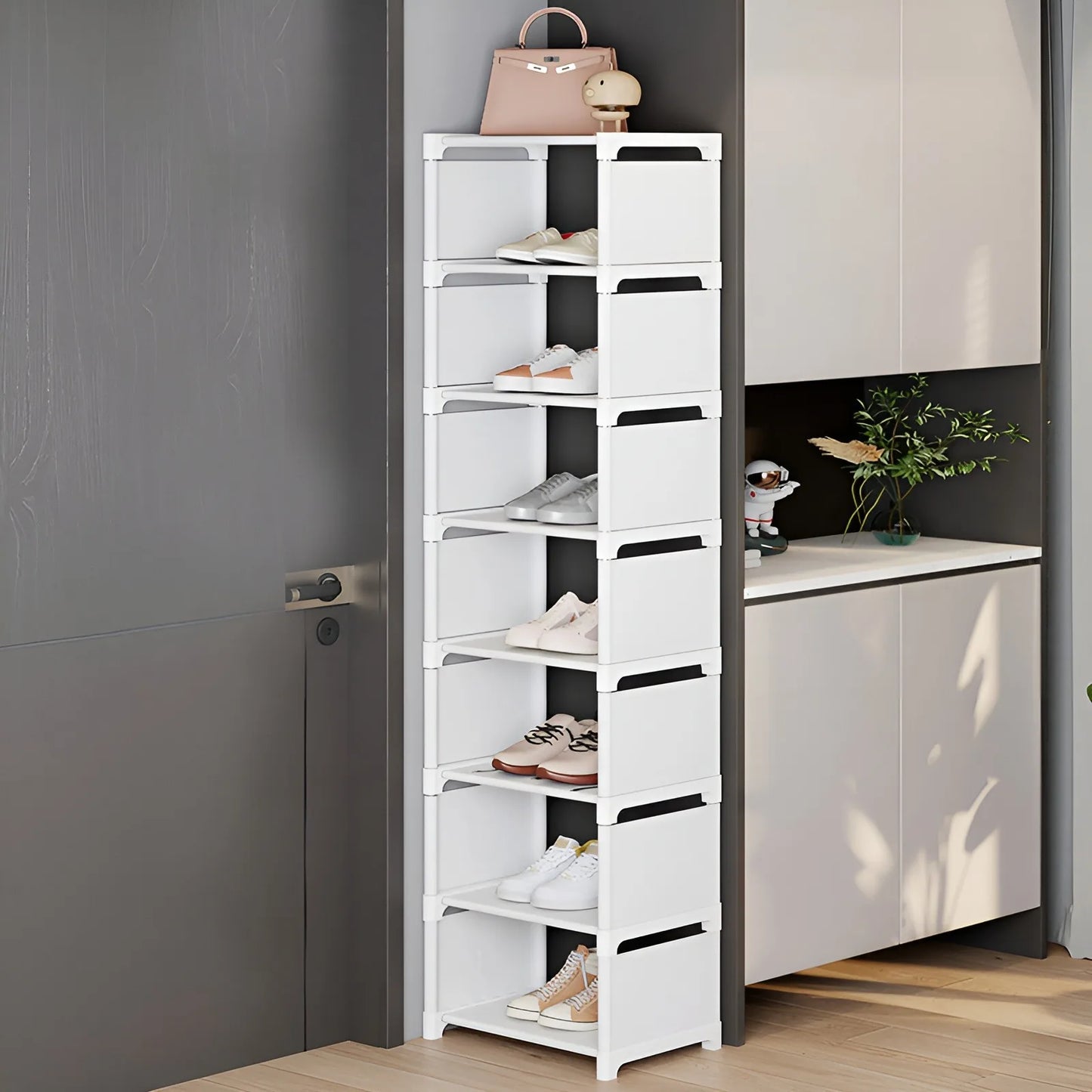 Simple Shoe Rack with  6-10 Tiers Shoe Storage Organizer