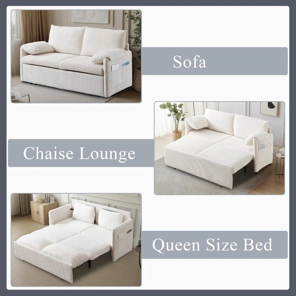 3-in-1 Convertible Futon Couch