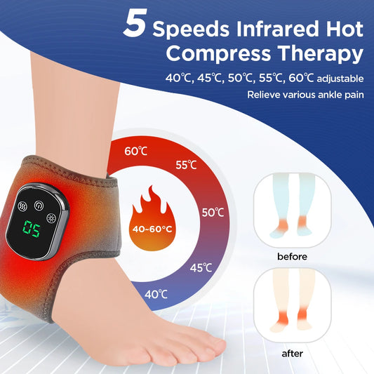 Electric Foot Heat Massager Hot Compresses Vibration