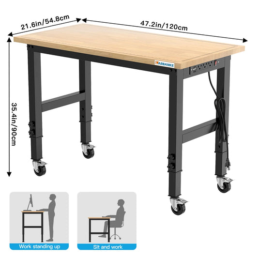 48" Heavy-Duty Adjustable Workbench