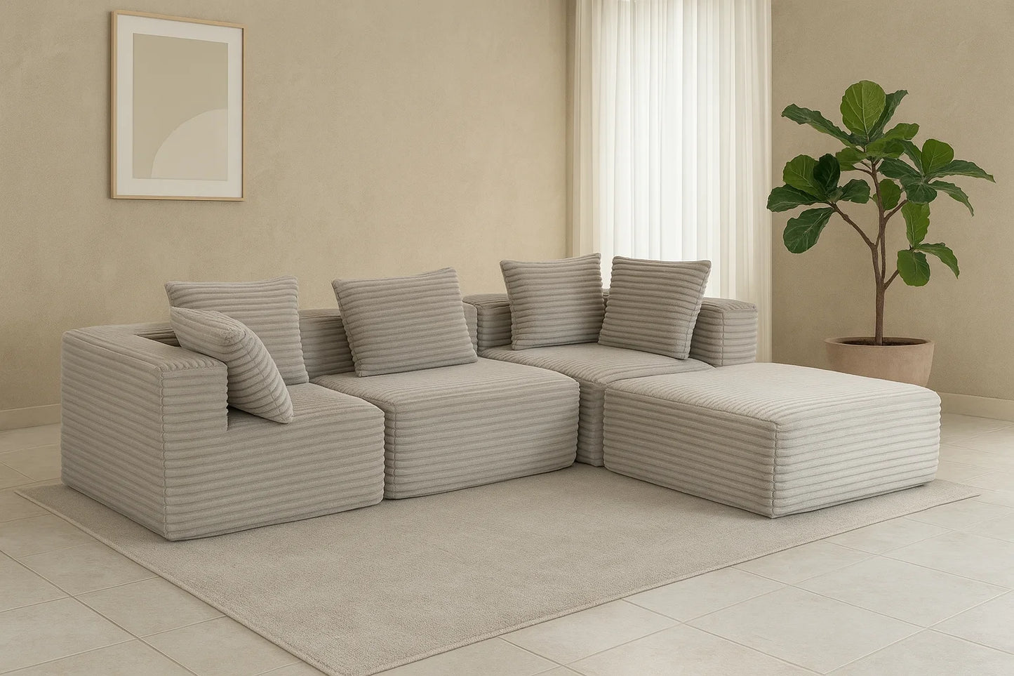 Modern Modular Upholstered Sleep Sofa