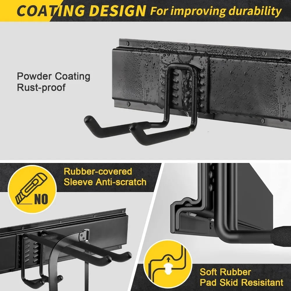 64 Inches Garage Storage, Max 620lbs Adjustable Metal Hooks