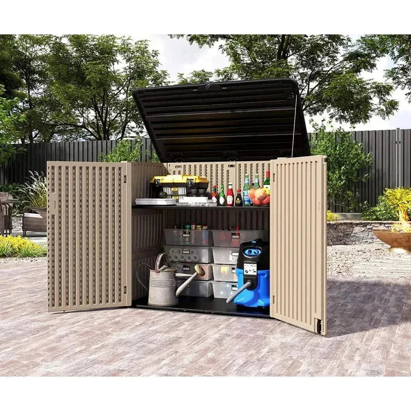 Weather Resistance.Multi-Purpose Outdoor Cabinet for Backyards and Patios