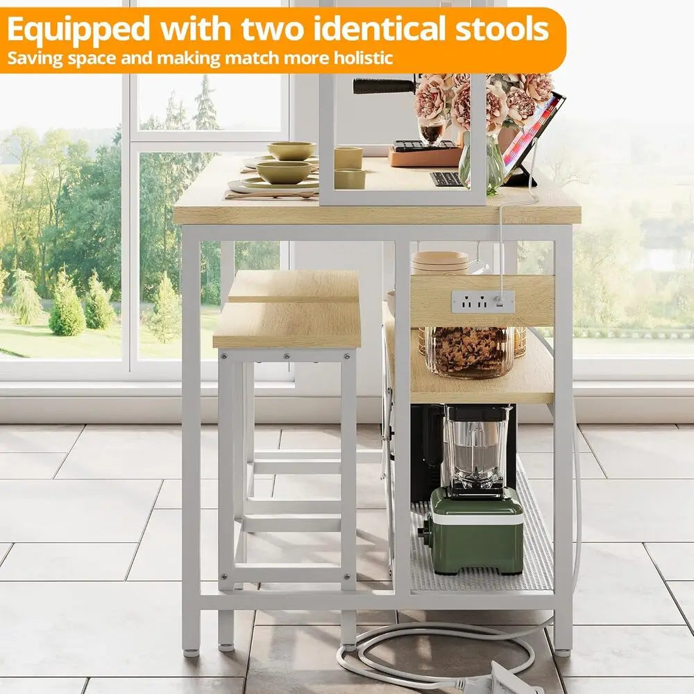 IRONCK Kitchen Island with Stools