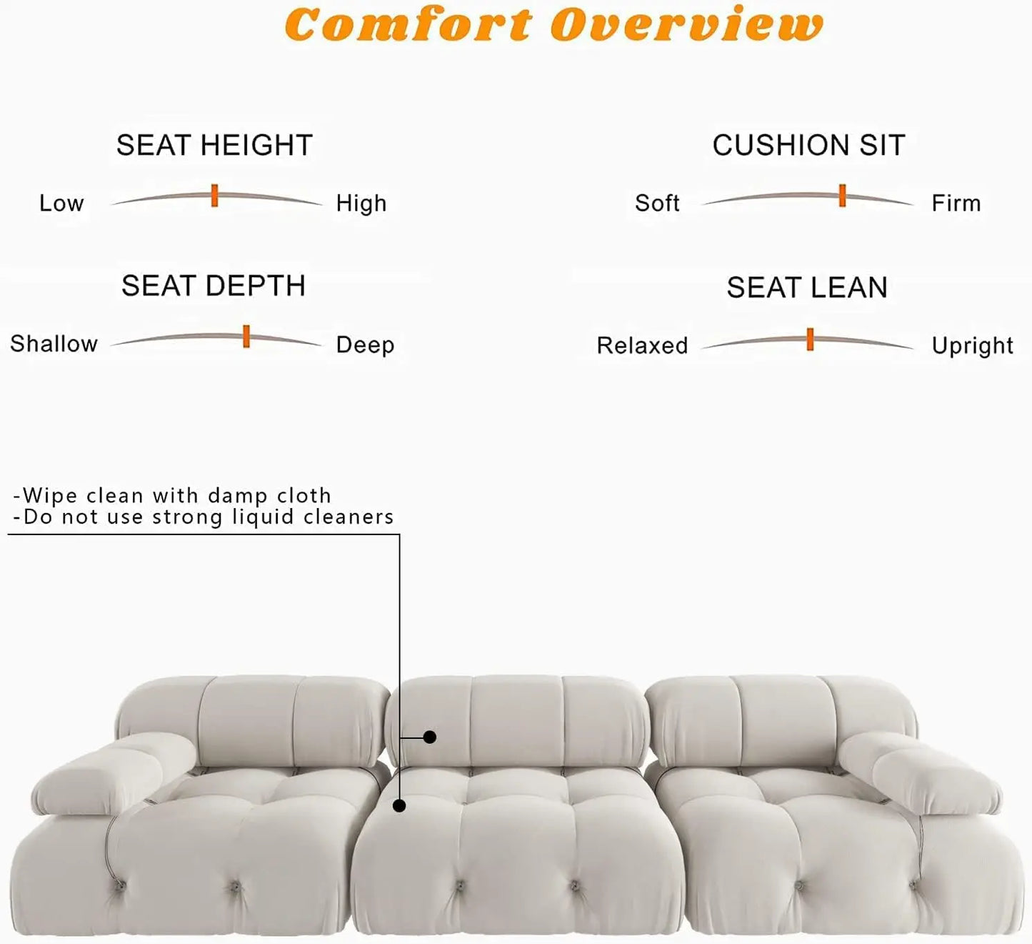 Modern Velvet Convertible Couches 3 Seats Living Room Sofa Sets for Office Apartment