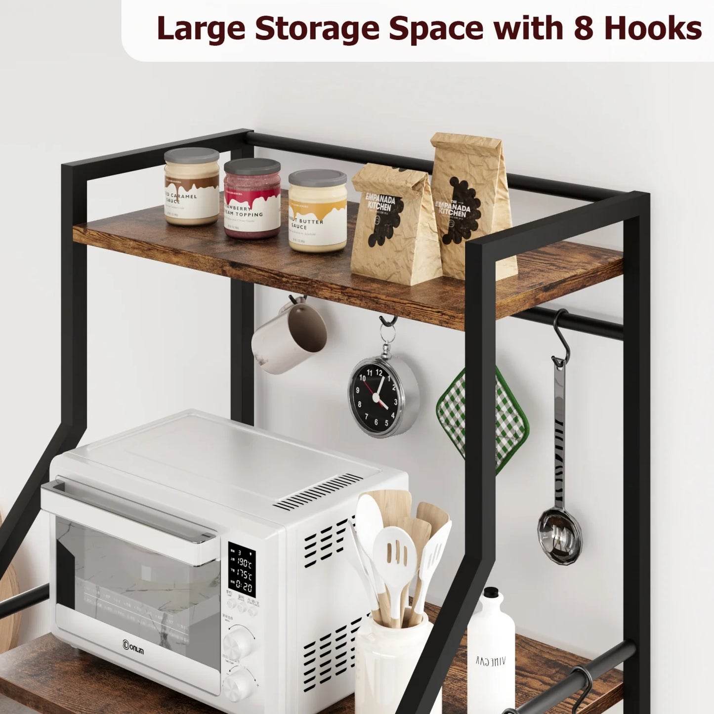 Bakers Rack with Microwave Oven Stand