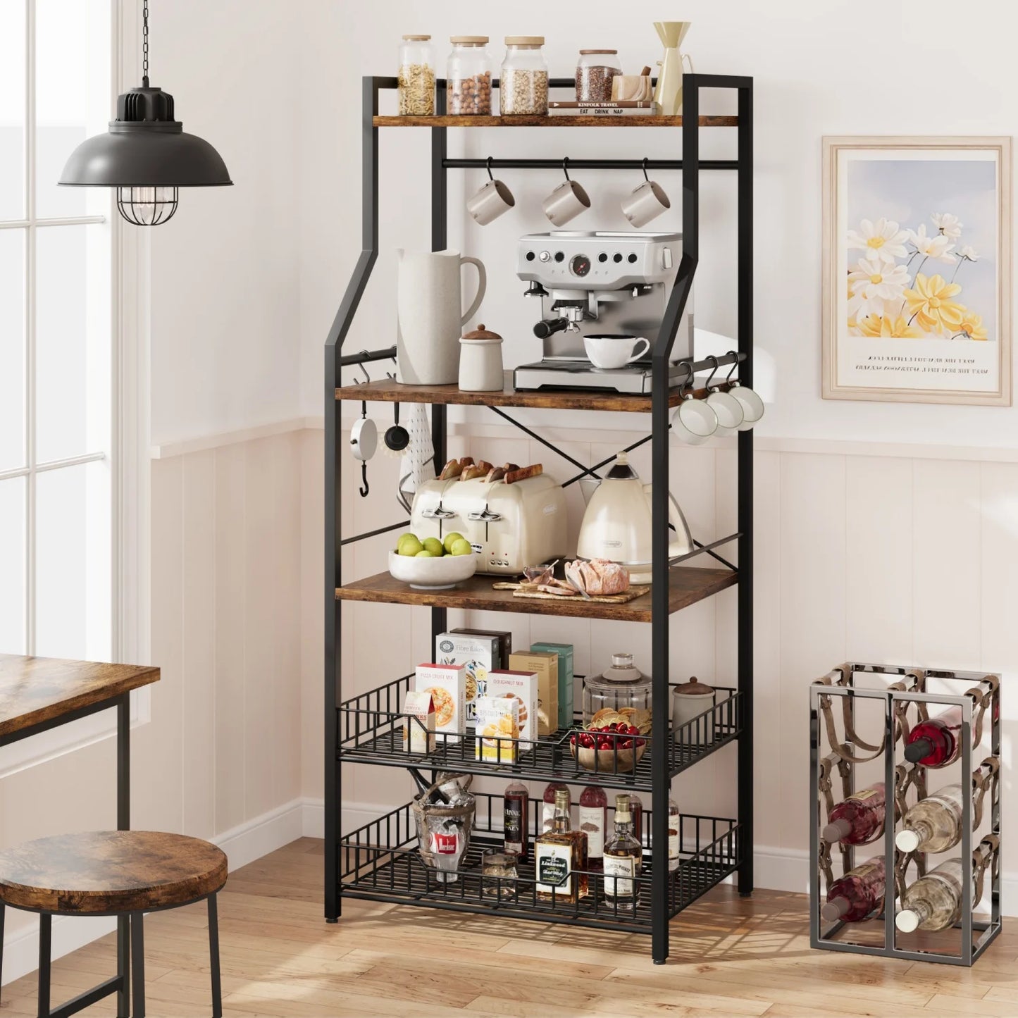 Bakers Rack with Microwave Oven Stand