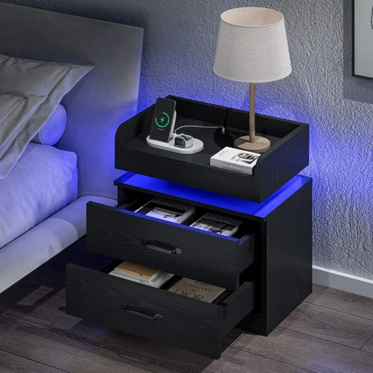 Black Nightstand for bedroom