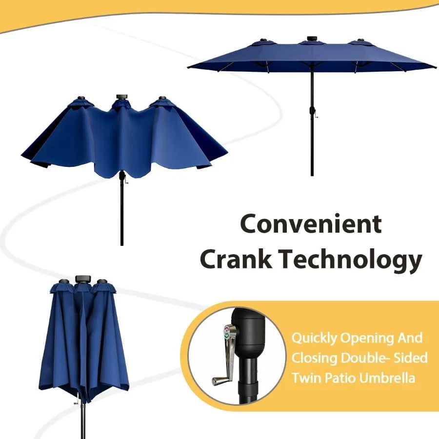 15ft Large Outdoor Patio Umbrella