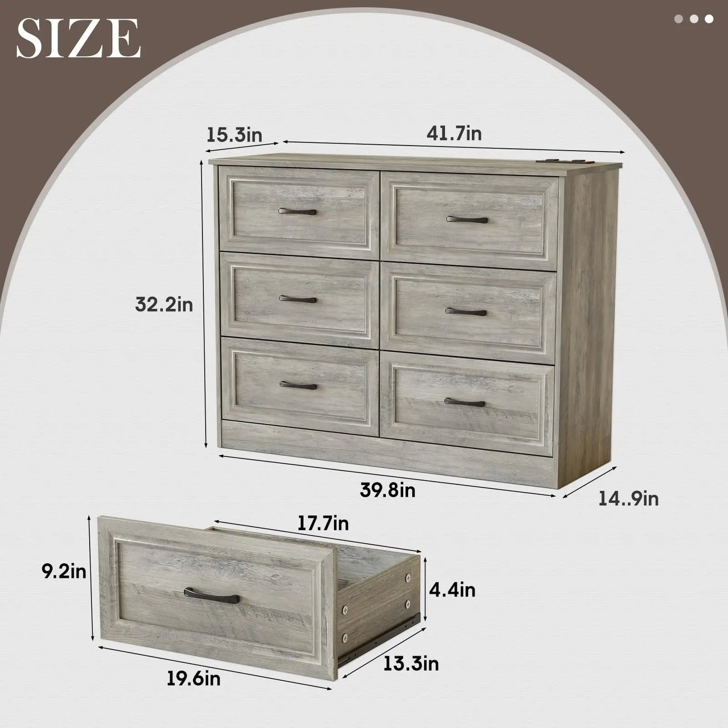 Wood Chest of Drawers