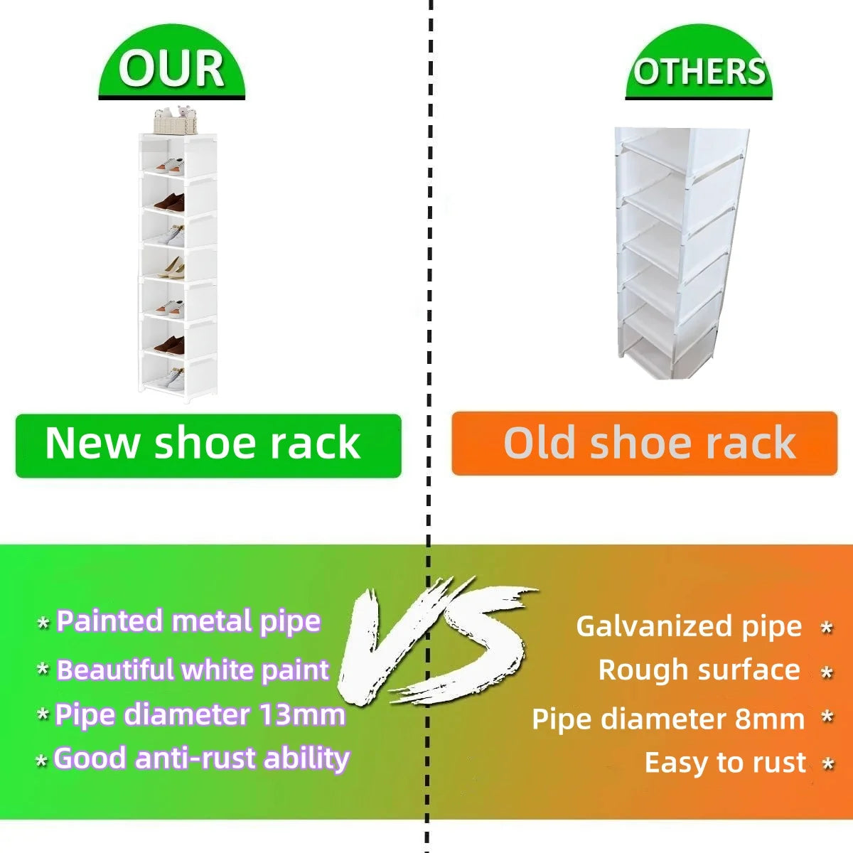 Simple Shoe Rack with  6-10 Tiers Shoe Storage Organizer
