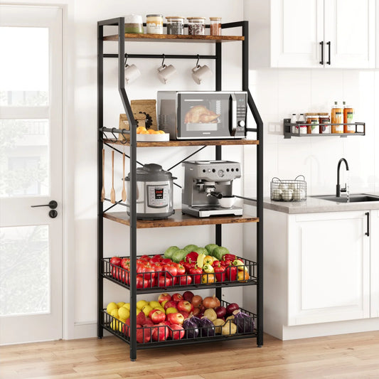 Bakers Rack with Microwave Oven Stand