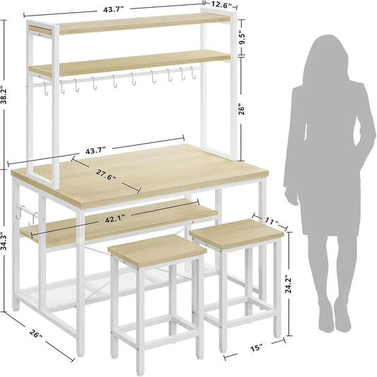 IRONCK Kitchen Island with Stools