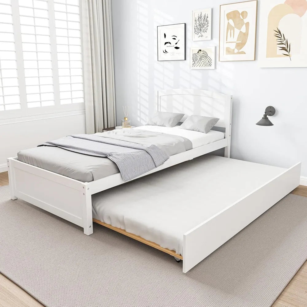 Solid Wooden Pull Out Bedframe