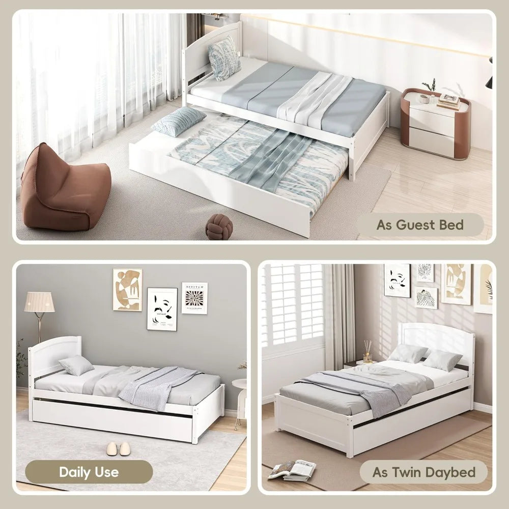 Solid Wooden Pull Out Bedframe