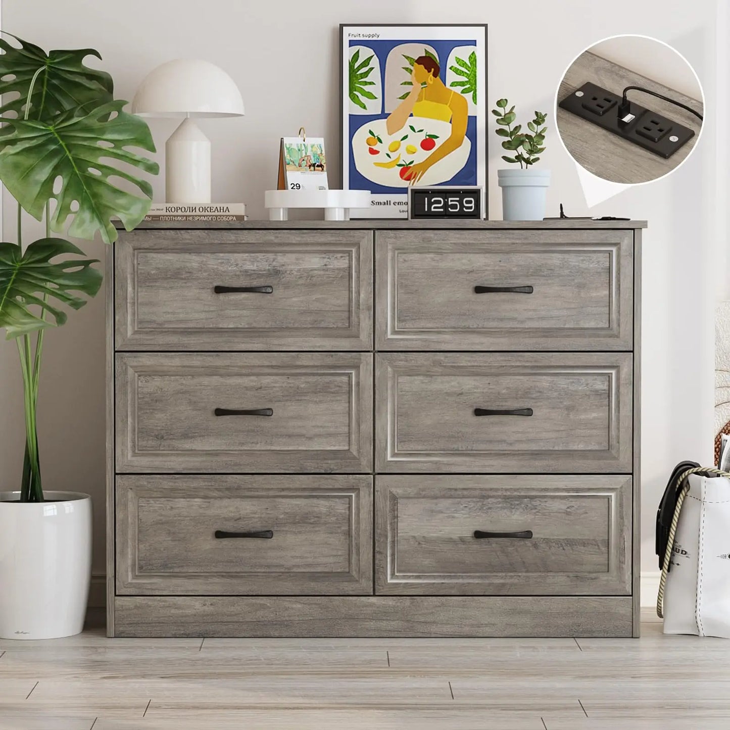 Wood Chest of Drawers