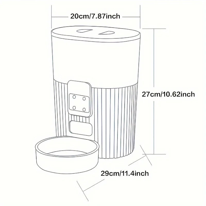 Cat automatic feeder dog fixed feeding machine with wifi remote