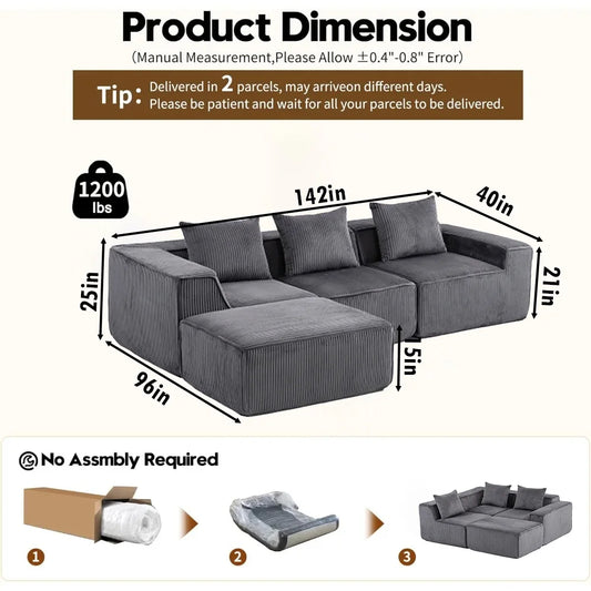 Modern Modular Upholstered Sleep Sofa