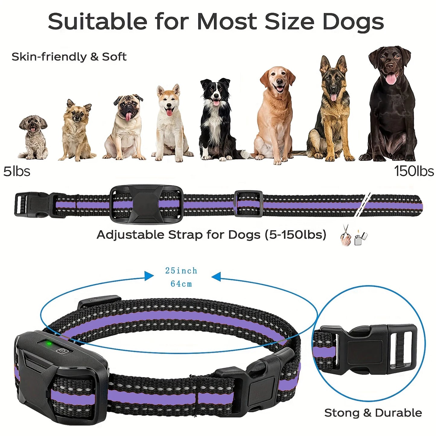3300Ft Electric Dog Training Collar Remote Control Waterproof Pet Behavior