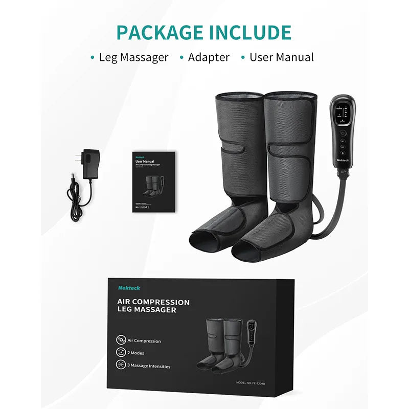 Nekteck Leg Massager Air Compression Calf Wraps Air Pressure Massage